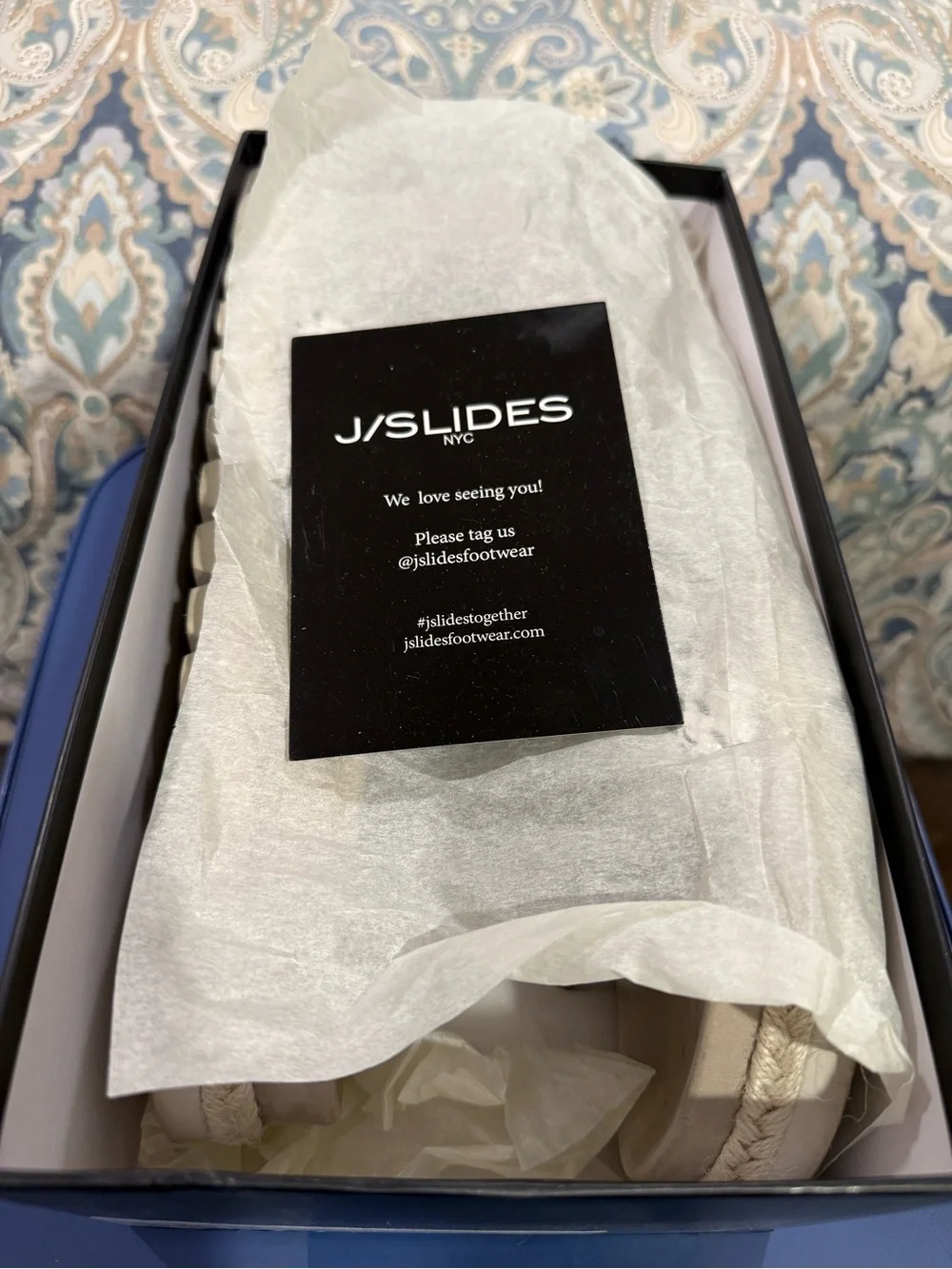 J Slides - Libby, Snake Print Slide Sandals. Like New in Box
